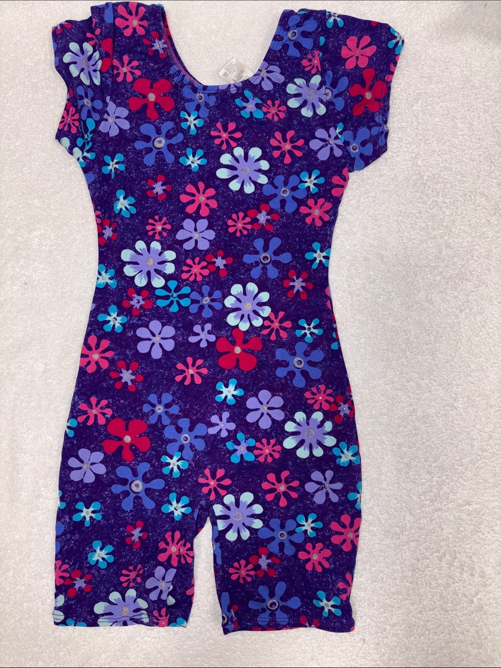 Jacques moret Girls Floral One-Piece leotard dance gymnastics med 8/10